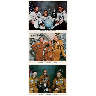 Skylab Prime Crews (3) Signed Photographs
