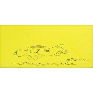 Charles Schulz Signed Sketch of Snoopy