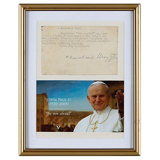 Pope John Paul II Typed Letter Signed