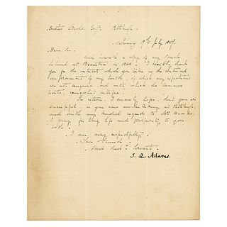 John Quincy Adams Letter Signed