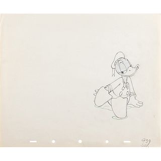Donald Duck production drawing from The Autograph Hound