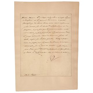 Napoleon Letter Signed on Cavalry Corps