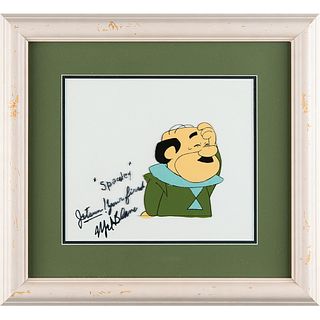 Cosmo Spacely production cel from The Jetsons signed by Mel Blanc