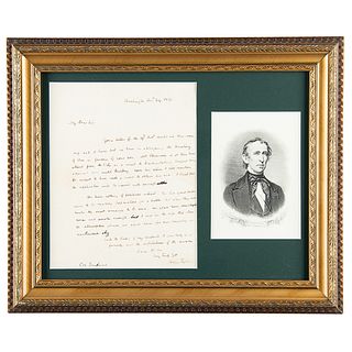 John Tyler Autograph Letter Signed on Politics