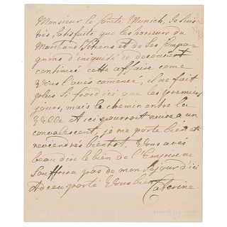 Catherine the Great Autograph Letter Signed on Art Collection