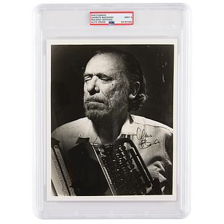 Charles Bukowski Signed Photograph - PSA MINT 9
