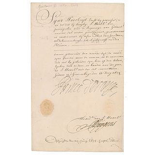 King William III Document Signed