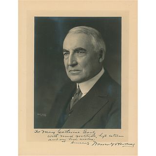 Warren G. Harding Signed Photograph