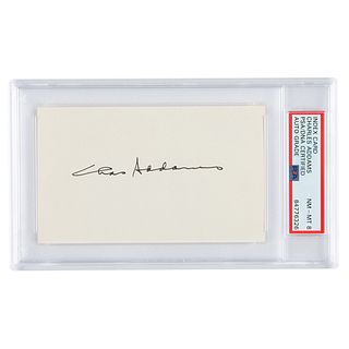 Charles Addams Signature - PSA NM-MT 8