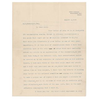 Grover Cleveland Typed Letter Signed
