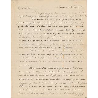 Henry Clay Letter Attacking President John Tyler