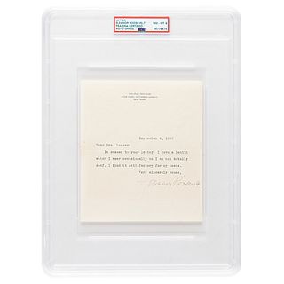 Eleanor Roosevelt Typed Letter Signed - PSA NM-MT 8