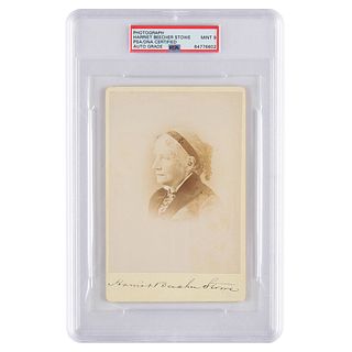 Harriet Beecher Stowe Signed Photograph - PSA MINT 9