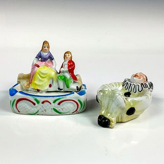 2pc Vintage Japanese Porcelain Figural Ashtrays