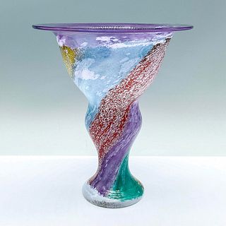 Kosta Boda Kjell Engman Glass Vase, Cancan, Signed