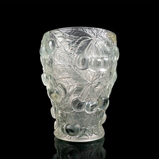 Lalique Style Art Glass Vase