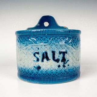Antique Stoneware Crock Salt Container