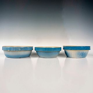 3pc Antique Stoneware Mixing Bowls