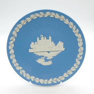 Vintage Wedgwood Blue Jasperware Plate, Tower of London