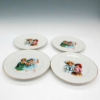 4pc Vintage Ceramic Child's Portrait Plates