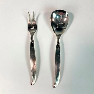 2pc Rogers Bros Silverplate Serving Utensils, Flair