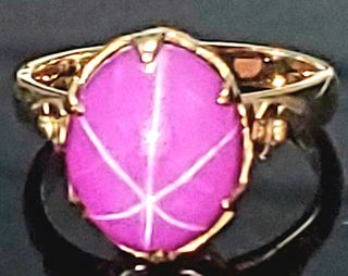 Star Pink Sapphire Ring