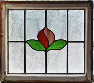 STAINED GLASS TULIP WINDOW