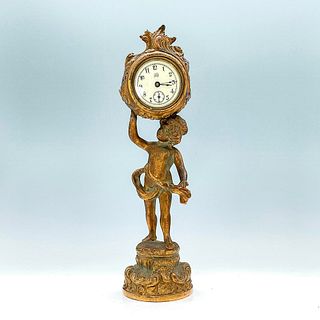 Jenning Bros Clock Gold Toned Figurine