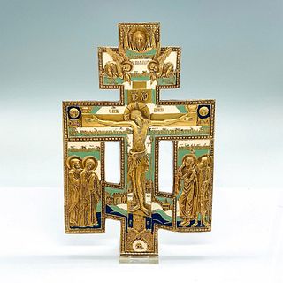 Golden Byzantine Triple Cross Wall Plaque, 400 A.D. Replica