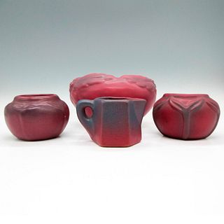 4pc Van Briggle Pottery Bowls, Persian Rose