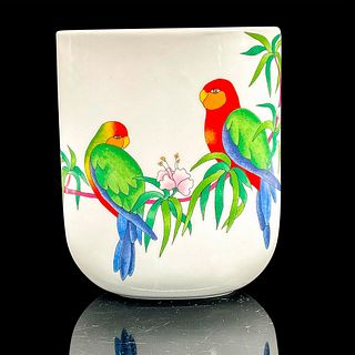 B&G Copenhagen Porcelain Parrot Vase