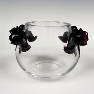 Lalique Crystal Vase, Orchidee