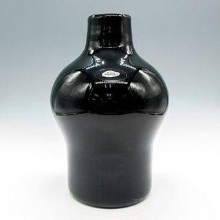 Blenko Black Glass Vase
