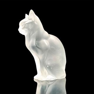 Lalique Crystal Cat Figurine, Chat Assis