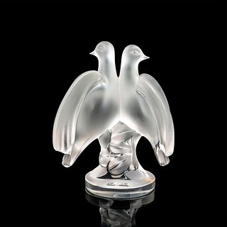 Lalique Crystal Figurine, Ariane Doves