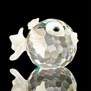 Swarovski Silver Crystal Figurine, Pufferfish