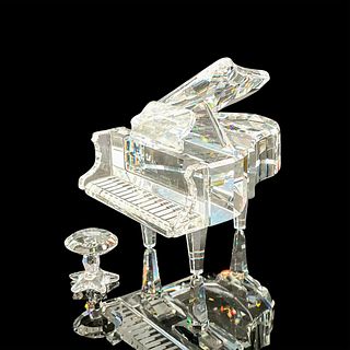 Swarovski Silver Crystal Figurine, Piano and Stool