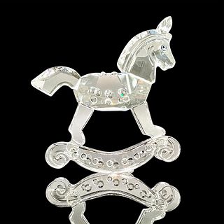 Swarovski Silver Crystal Figurine, Rocking Horse