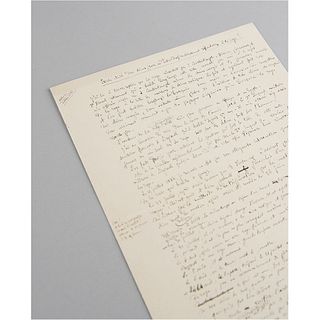 Louis Pasteur Handwritten Manuscript on Rabies Experiments with Dogs