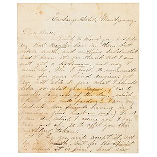 John Wilkes Booth Autograph Letter Signed (1860) Written the Month of President Lincoln&#39;s Election
