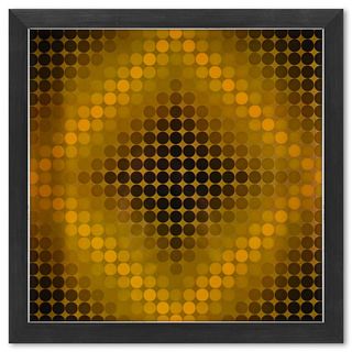 Victor Vasarely (1908-1997), "DIA - SP - F1 de la sÃ©rie CTA - 102" Framed 1971 Heliogravure Print with Letter of Authenticity