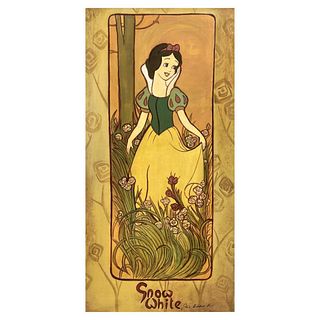 Tricia Buchanan-Benson, "Snow White" Limited Edition Japanese on Canvas from Disney Fine Art, Numbered and Hand Signed with Letter of Authenticity