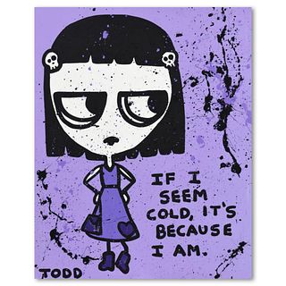 Todd Goldman, "I'm Cold" Original Acrylic Painting on Gallery Wrapped Canvas (48" x 60"), Hand Signed with Letter of Authenticity.
