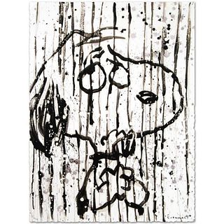 Dancing In The Rain Limited Edition Hand Pulled Original Lithograph by Renowned Charles Schulz Protege, Tom Everhart. Numbered and Hand Signed by the 