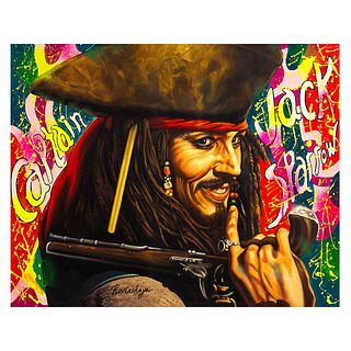 Nastya Rovenskaya- Original Oil on Canvas "Captain Jack"