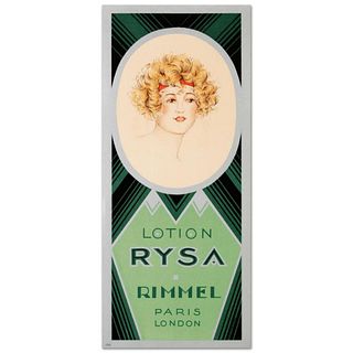 RE Society, "Rimmel-Lotion Rysa" Hand Pulled Lithograph. Includes Letter of Authenticity.