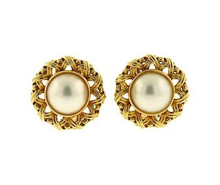 Tiffany &amp; Co. 18k Gold Pearl Earrings