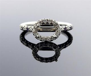 Platinum Diamond Purple Stone Ring Mounting