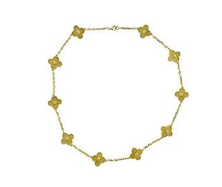 Van Cleef &amp; Arpels Vintage Alhambra 18K Gold Necklace