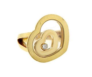 Chopard 18K Gold Diamond Happy Spirit Ring